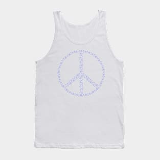 Floral Peace Sign - Pastel Lilac Purple Tank Top